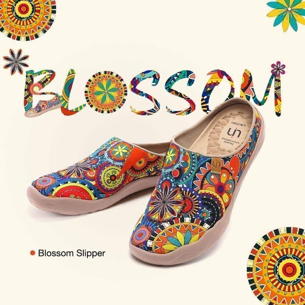 UIN Women's Mules Comfort Travel Shoes Casual Slippers Slip On (Blossom Slipper) - Picture 2 of 7